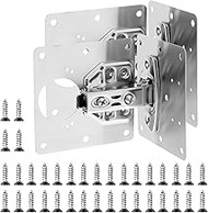 DOITOOL Soft Close Hinges Cabinet Hinge Repair Plate Kit with Hole Easy Installation Hinges with Mounting Screws Fixing for Kitchen Cupboard Door