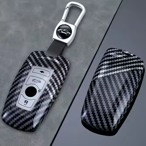 For BMW 1 3 5 7 Series X1 X3 X4 X5 F10 F15 F16 F20 F30 F18 F25 M3 M4 E34 Carbon Fiber Car Key Case C