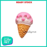 1 X PINK STRAWBERRY DRIZZLE ICE CREAM DECODEN | CUTE CABOCHONS