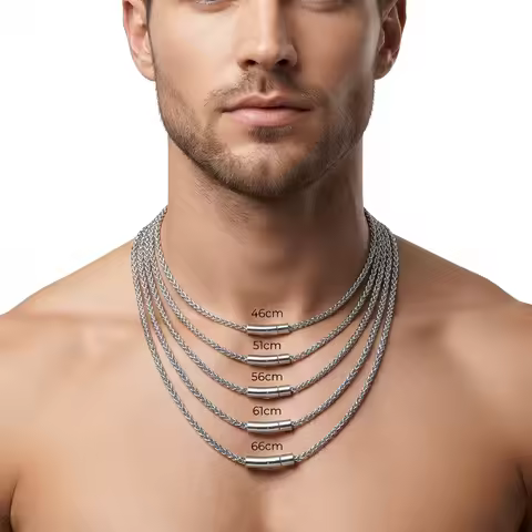 Men's Stainless Steel Hip-Hop 3mm Curb Chain Necklace, Basic Punk Style，Gothic Style Y2K Fashion Jew