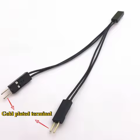 Dupont Terminal Wire 2.54mm 1 Female to 2 Male Jumper Splitter 2 Pins Adapter Cable length 10cm 28AW