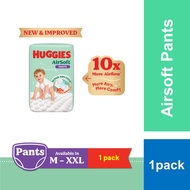 HUGGIES AirSoft Pants Breathable and Soft Premium Diapers for Baby - M46/L36/XL30/XXL24