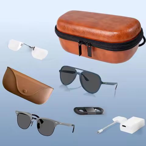 ANKNDO Storage Bag for Meta AI Glasses EVA Hard Carrying Case Shockproof Scratch Resistant Lining co