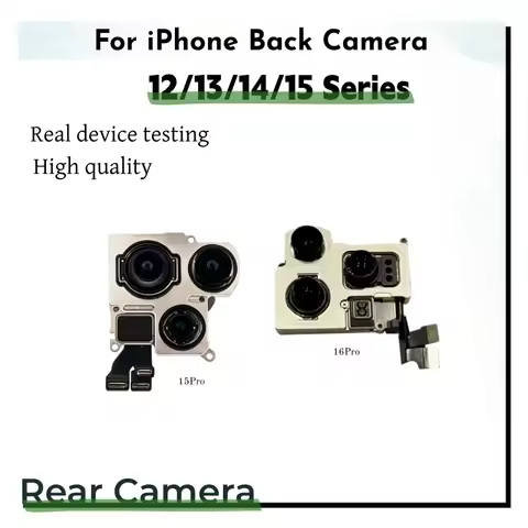 iPhone Fully Tested Rear Main Camera Flex Cable Replacement for iPhone 12‑15 Pro Max, 12/13 Mini, 14