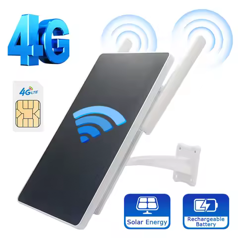 SHIWOJIA 4G SIM Solar Router B1/B3/B5/B7/B8/B20/B28/B38/B40/B41/B1/B5/B8 with 15W Solar Panel for Su