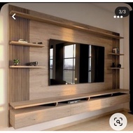 TV cabinet 10ft laminate on solid wood