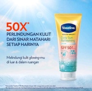 VASELINE SPF 50+PA++++ Refreshing Daily Sunscreen Serum Perlindung UVA UVB 170ML  | Sunscreen body S