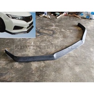 Honda City 2014 GM6 Takero Front V-Lip Pu Bodykit depan Skirt Pu material lip diffuser vlip