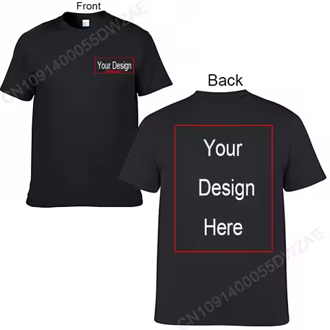 Men's Personalized Cotton T-shirt Custom Text Name Tsihrts Add Your Own Message Fashion men tshirt b