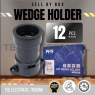 【BULK BUY 12PCS】B22/E27 Wedge Lamp Holder/Socket Light Bulb Holder [Weatherproof] (Black) e27 bulb h