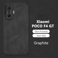 เคส Xiaomi POCO F4 GT นุ่มป้องกันกล้องเคสโทรศัพท์เปลือกต้นแกะหรูหราเคสหนังแท้สำหรับ Xiomi POCO F4GT 21121210G