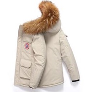冬季新款外套大鵝羽絨棉服男加厚學院男士外套加拿風跨境派克男裝 毛領鵝外套