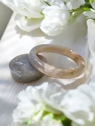 櫻花瑪瑙手鐲 瑪瑙手鐲高級烟灰成形粉花單花獨秀正鐲套鐲59-60可