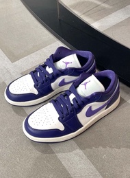 Jordan Air Jordan 1 Low 復古籃球 帆白紫