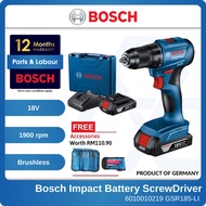 BOSCH GSB 185 LI Cordless Impact Drill 18V (2 Batteries) + FREE Screwdriver Bit Set 06019K31L2