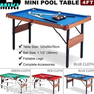 READYY MIKI 4-ft Mini Pool Table Mainan Anak Meja Billiard Kecil MDF