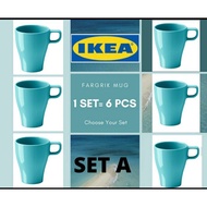 FARGRIK MUG 250ML HALF DOZEN SET 6PCS / IKEA MUG