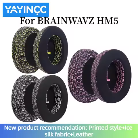YAYINCC Printed ice silk fabric Earpads Cushions for BRAINWAVZ HM5 Sony MDR V6 ZX700 M50X M40X, Hype