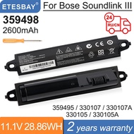 ETESBAY 359498 2600mAh Battery For Bose Soundlink Bluetooth Speaker III 359495 330107 330107A 33010