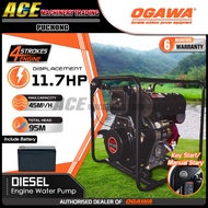 [ 100% Original ]OGAWA Diesel Engine 3" Water Pump 11.7Hp CE80DB | Manual & Electric Starting System