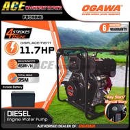 [ 100% Original ]OGAWA Diesel Engine 3" Water Pump 11.7Hp CE80DB | Manual &amp; Electric Starting System | 6 Month Warranty