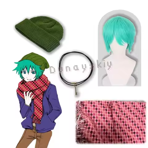 Game Your Turn To Die Scarf Sou Hiyori Tsukimi Shin Hinata Satsuki Cosplay Costume Wig Hat Necklace 