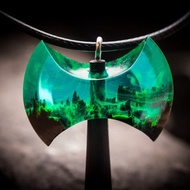 維京人 斧頭挂件 木&樹脂