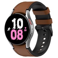 全城熱賣 - 適用於三星 Galaxy Watch 6 Classic 硅膠貼皮黑扣錶帶，尺碼：S（棕色）