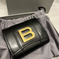 🇬🇧英國購入｜Balenciaga Black Calfskin Hourglass短夾｜現貨