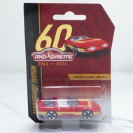 Majorette Metal Car Model Chevrolet Corvette C4 ZR1 1990 60th Anniversary Red White Seat Propeller W