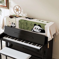 Cartoon Cartoon Piano Cover Anti-dust Cover Cloth Piano Top Half Cover Cotton Linen Cover Gray Cloth Fabric Electric Piano Key Piano Cover Universal Cover Towel