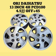 Ori Daihatsu Sport Rim 13 Inch 4H PCD100 4.5JJ OFF+45 For Bezza / Kelisa / Alza / Vios / Myvi / Satr