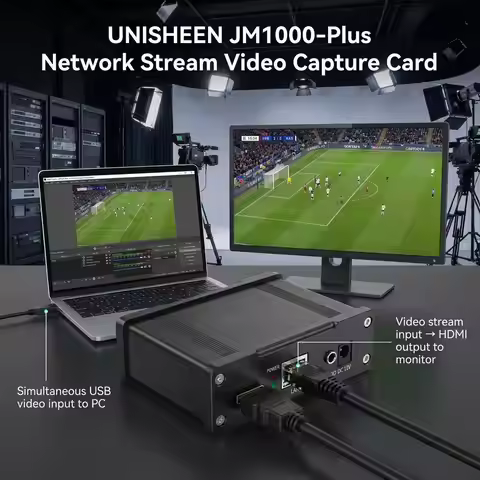 UNISHEEN JM1000-Plus Network Stream H.265 H.264 RTSP SRT RTSP RTMP UDP IP to HDMI Video Capture Box 