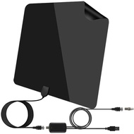 (No connector) Indoor TV Antenna, Indoor HD Digital TV Antenna, 60 Miles Range TV Antenna with Signal Amplifier, Free