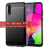 CASE SAMSUNG A70 2019 CARBON FIBER CASING RUGGED SOFTCASE SAMSUNG A70