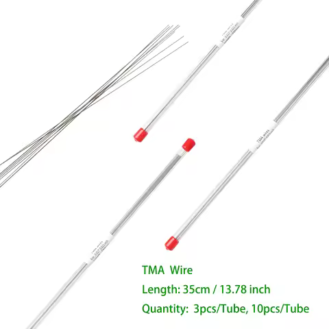 10pcs/pack TMA Orthodontic Rectangular Wire Ti-Mo Alloy Square Wire Dental Ortho Consumable Low Fric