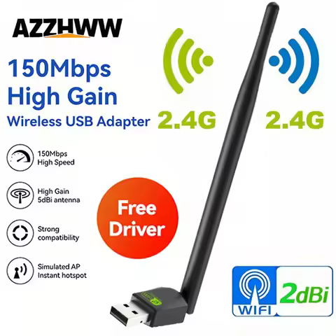 USB WIFI Adapter 150Mbps Network Card 2.4GHz With Antenna Wireless Adapter 802.11N Signal Reception 