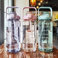 2L Motivational Water Bottle with Time Tracker | 2000ml Sports Cup with Straw | Large Capacity Reusa
