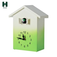 Homyl Cuckoo Wall Clock Nordic Style Bird House Clock Hourly Chime Green