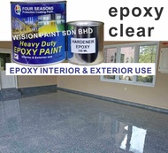 Share:  0 (1L Four Seasons CLEAR COAT Epoxy ) Epoxy Colour Flake Coating Clear Coat Toilet Floor Slab Leaking Tandas Lantai