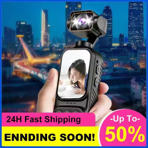 WiFi 2K/1080P Vlogging Camera with Rotatable Lens Handheld Video Camera Type-C for Sport Bike Travel