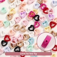 PER BAG Pastel Rainbow Heart Beads Center Hole Beads Premium Letters DIY Crafting Accessories DIY Cr