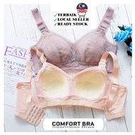 READY STOCK!!! PROMOSI BRA WANITA HARGA MURAH!! Honeycomb Cup Breathable Plus Size Bra Women Full Co