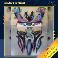 [READY STOCK] COVERSET/BODYSET YAMAHA Y16/Y16ZR DOXOU-155 (2) - MATT BLUE (STICKER TANAM)