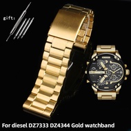 diesel DZ7333 DZ4344 Watch large dial Men#39s metal stainless steel watch band gold strap24MM 26MM 2