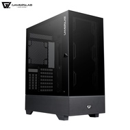 เคสคอมพิวเตอร์ Gamerslab Make In Black Series X362 ATX Chassis Gaming Computer Case with DS-12 3000R