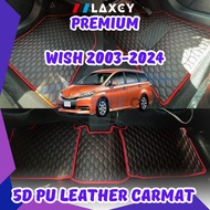Toyota Wish LAXEY Carpet Floot mat 5D Carpet Pu Leather 【3row】