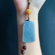 危地馬拉危料 天然翡翠 菩提蓮花沉香 福運連連 仿古無事牌 包掛