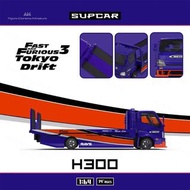 [訂購] 1∶64 車模 狂野時速塗裝 飄移東京 蒙娜麗莎 Fast & Furious 3  ISUZU H300 全落地平板拖車 合金貨車模型
