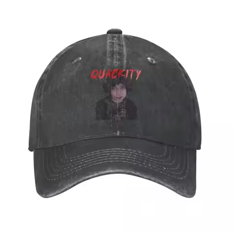 Quackity Qsmp Dark Baseball Cap Classic Distressed Washed Sun Cap Men Women Outdoor Summer Adjustabl